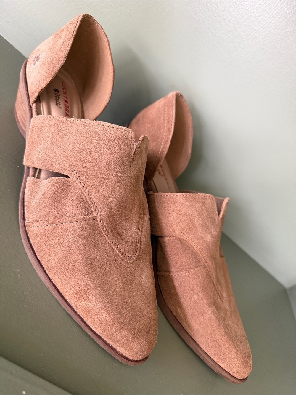 Lucky Brand Beige Suede Shoes - Size 8